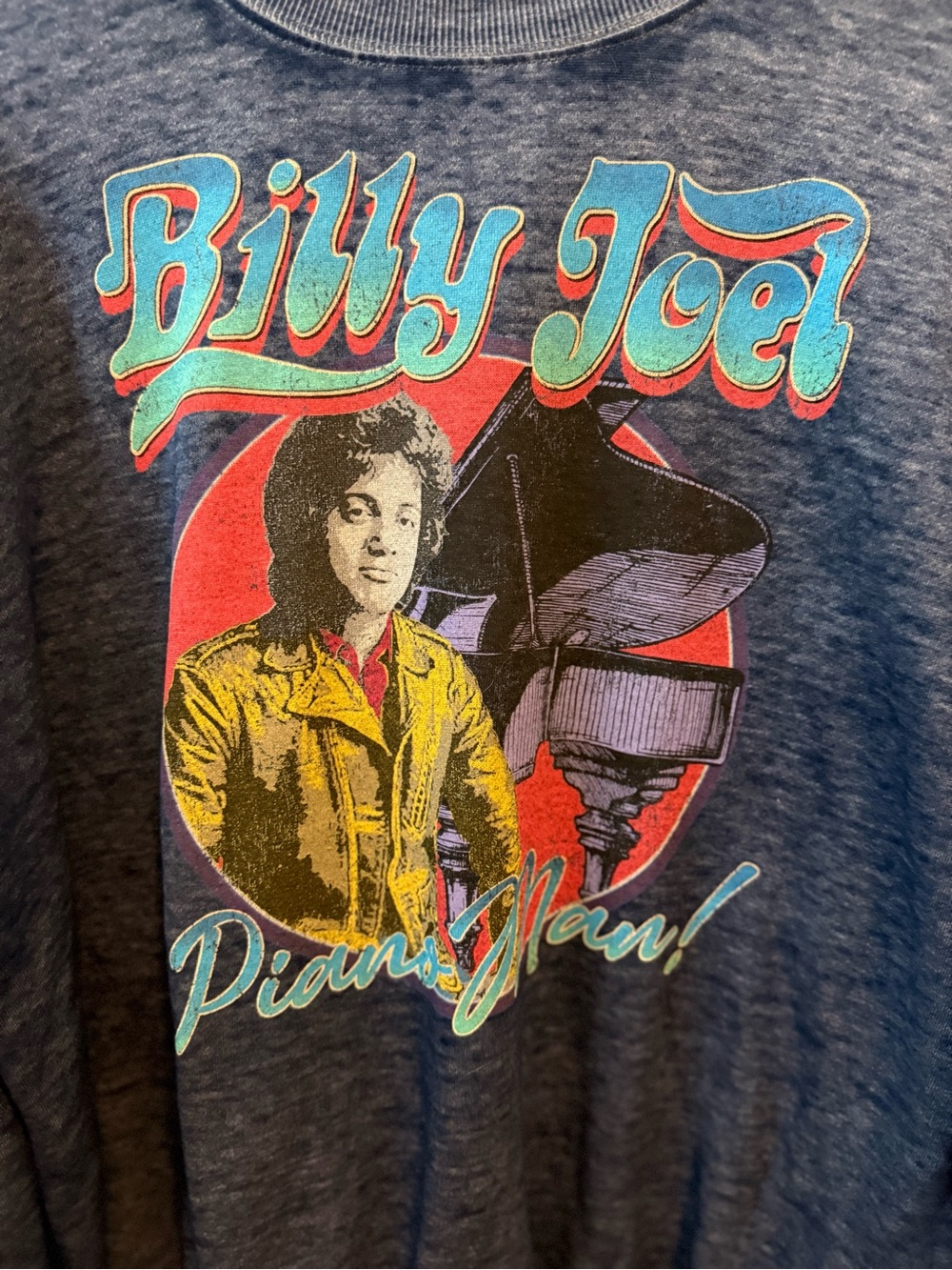 Billy Joel Navy Graphic Crewneck Sweatshirt - Picture 3 of 4